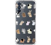 Funda Silicona Antigolpes para Oppo Reno 6 5G diseño Perros Dibujos