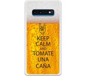 Funda original compatible con Samsung Galaxy S10 Plus - Keep calm and tomate una caña