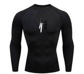 Printed Men's Athletic Compression Shirts Athletic Quick Dry Breathable Rash Guard Athletic Tight Workout Tops Summer Men