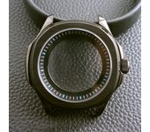 High-quality Silvery Black Case have inner ring 39.5mm watch men's case FIT NH34 NH35 NH36 movement Automtaic Watch Box