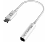 Promate AUXLink-C Adaptador de Audio USB-C a Jack 3.5mm 12cm
