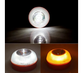 Round Emergency Strobe Light V16 LED Flashlight Strobe Light Road Accident Lamp Replaceable Battery Waterproof Warning Lamp