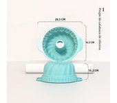 3D Silicone Cake Mold Decorating Tool DIY Pastry Baking Tools for Cake Pan Kitchen Fluted Tube Pan Bakeware Airfryer Accessories