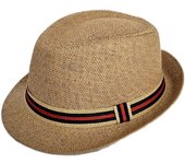Kebedo Moda Sombrero Fedora Estilo Trilby de Panamá, Complemento de verano ala corta para Hombre Mujer ir a playa Sol y Arena