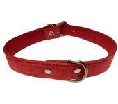 Collar Piel Labrada 18X400Mm. Rojo Raza Pequeña.