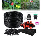 Kit de riego por goteo, sistema de riego automático de bricolaje con microaspersor y manguera de 15 m para jardín, invernadero, jardín, césped, 1 unidad