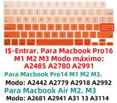 Compatible with MacBook Pro14 16 inc Skin & Air 13.6 15.3 M2 M3 A2442 A2779 A2918 A2485 A2780 A2991 A2681 A2941 keyboard cover