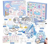New Sanrio Kuromi Hello Kitty Anime Christmas Calendar Blind Box Advent Figures Halloween Countdown Collectible Girls Toy Gift