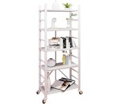 Vicyol S&D Estantería para Almacenaje, Repisa Modular Multiuso, Estante con Ruedas, Estantería de Pie Plegable, Mueble para Cocina, Baño, Habitación, Salón con Baldas de Almacenamiento.