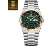 POEDAGAR Business Men Wristwatch Waterproof Stainless Steel Man Watch Luminous Date Week Fashion Men's Quartz Watches Reloj+Box