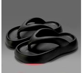 Thick soled flip flops with increased height 2024 new beach women's summer walking slippers