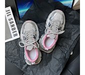 2024 Sneakers Women Platform Flat Shoes Gray Casual Trainers Ladies Chunky Sneakers Woman Shoes Womens Zapatillas Mujer D253