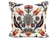 Funda de cojín árabe floral multicolor