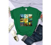 Van Gogh Works Sanskrit Printed Female Tops Breathable Casual T Shirts Fashion Summer Short Sleeve Women Crewneck Street Tshirt