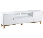 Venprodin - Mesa Tv Sulaika - 2 Puertas 52X160X35Cm - Blanco