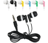 100pcs Low Cost Earphones Disposable 3.5MM In Ear Wired Stereo Earphone for Museum School Library Bus Train Plane Company Gift