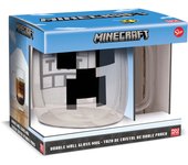 Stor Taza de Cristal de Doble Pared de 290 Ml de Minecraft - Resistente Al Calor