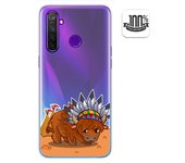 Tumundosmartphone Funda Gel Transparente para Realme 5 Pro diseño Bufalo Dibujos