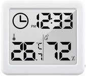 Thermohygrometer Ultra-thin Simple Smart Home Electronic Digital Thermometer Hygrometer LCD Digital Wall Clock