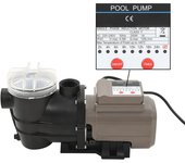 vidaXL Bomba de piscina con temporizador negra 0,25 HP 8000 L/h