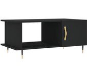 vidaXL Mesa de centro madera contrachapada 90x50x40 cm Blanco, Negro, Blanco brillante Mesita de Salón o Comedor o Auxiliar Mesa de Café Meuble Salón