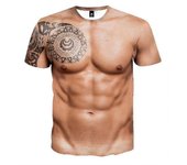 3D Muscle Suit Muscle Man Personality Realista Camiseta de manga corta
