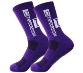 1 pair of new mid tube football socks with anti slip silicone sole, thick towel cushioning, football socks, basketball socks