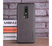 Textile Leather Case for Oneplus 6 soft TPU with back hard PC material camera protection design cover