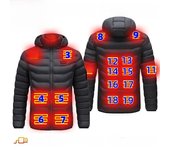 19/11/9 Areas Winter USB Heating Jackets Heated Jacket Men Electric Heating Jackets Heated Coat Clothing Heatable Cotton jacket