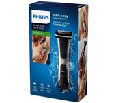 PHILIPS BG7025/15 Bodygroom 7000: Afeitadora Corporal 2 en 1 con Cabezal Dual y Uso en Seco o Mojado