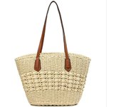 Straw Beach Bags for Women Woven Beach Tote Bag Casual Boho Large Shoulder Handbags Purse for Vacation Holiday