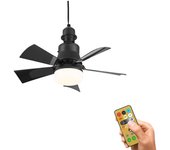 Ventilador de techo E27 luz LED, Ventilador de techo 40W con mando a distancia para atenuación, apto para salón, estudio, uso doméstico, 85-265V