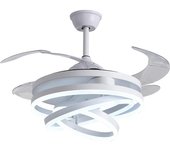 Ventilador de Techo SFERA con Motor DC y 3 Anillos de Luz LED 36W (3000K, 4000K, 6500K) + Control Remoto - BEL AIR HOME