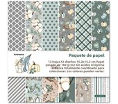6 Inch 12 Sheets Christmas Hand Account Background Paper Pumpkin Leaf Flower Scrapbooking Material DIY Album Scrapbook Paper