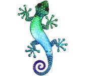 ORIGEN Home Decor - Adorno Pared Lagarto  Adorno Pared | Jardin Azul - 21x0x0 cm 29843