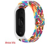 Bracelet for Mi band 7 Strap Elastic adjustable Nylon Braided Miband4 miband 5 correa Wristband xiaomi Mi band 3 5 4 6 strap