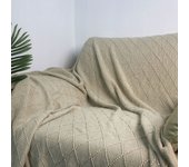 Manta de Punto Estilo Crema, Chal, Oficina, Funda, Sofá, Aire Acondicionado