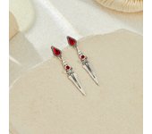 2024 Trend Goth Fashion Witch Dark Thorn Vine Red Rose Blossom Earrings Women's Black Rose Dangle Earrings Jewelry Accessories