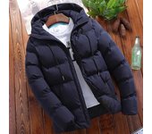 Parkas de moda para Hombre, abrigo informal cálido con capucha, chaqueta acolchada gruesa, prendas vestir negocios, Invierno
