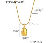 Collar de Perlas Blanca de cuentos de Oro Plisado Colgante DE LA Cadena de todos los días