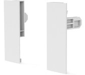 JUEGO FIJACIÓN FRONTAL QUBE PARA VIDRIO H90