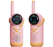 Walkie-talkie para niños (2 unidades), radio bidireccional de hasta 3 km de largo alcance, ideal para niños y niñas, ideal para acampar, hacer senderismo y jugar.