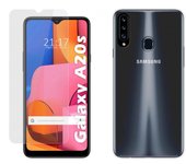 Tumundosmartphone Pack 2 en 1 para Samsung Galaxy A20s - Funda Gel Transparente + Protector Cristal Templado