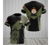 3D Serbia Flag Coat Of Arms Printed T Shirt Children Fashion T-shirts Sodier Army Veteran Tees Military Camouflage Clothes Tops