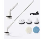 Device de limpieza giratorio Eléctrico inalámbrico para Ducha, Cocina y baño with Mango Largo.