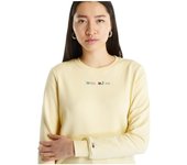 Sudadera Tommy Jeans Serif Lineal para mujer en color amarillo