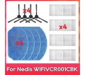 Para Nedis WIFIVCR001CBK Limpiador Lateral Mop Filter Robot Aspirador