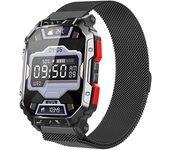 Nuevo reloj inteligente con Bluetooth, llamadas, triple protección, para exteriores, resistente al agua, monitorización de la frecuencia cardíaca y el azúcar en sangre, reloj deportivo con podómetro