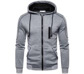 Mens Hooded Coats Casual Zip Hoodie Sweatshirt Jackets Athlete Running Hiking Sportswear Fleece Hoodie Jacket
