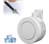 Mini ventilador eléctrico portátil, silencioso y sin aspas, nuevo modelo 2025, ligero y pequeño, con clip, ideal para viajes al aire libre, viajes y oficina, accesorio de viaje, regalo (blanco)